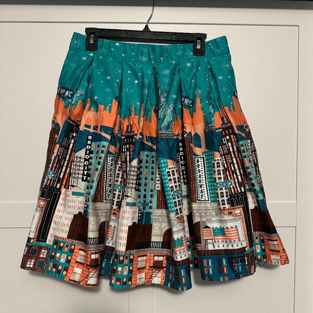 Women's Large Grace Karin Skirt Pleat Broadway New York Radio City NYC Radio Cit